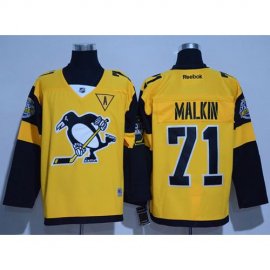 Pittsburgh Penguins #71 Evgeni Malkin Gold 2017 Stadium Series Stitched NHL Jersey