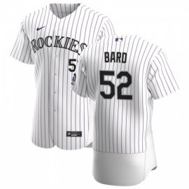 Colorado Rockies #52 Daniel Bard Mens Nike White Home 2020 Authentic Player MLB Jersey