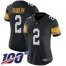 Nike Pittsburgh Steelers #2 Mason Rudolph Black Alternate Womens Stitched NFL 100th Season Vapor Limited Jersey