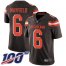 Nike Cleveland Browns #6 Baker Mayfield Brown Team Color Youth Stitched NFL 100th Season Vapor Limited Jersey