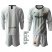 Barcelona Blank Grey Goalkeeper Long Sleeves Kid Soccer Club Jersey