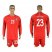 Brazil #23 Ederson Red Goalkeeper Long Sleeves Soccer Country Jersey