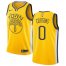 Mens Nike Golden State Warriors #0 DeMarcus Cousins Gold NBA Swingman Earned Edition Jersey