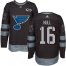 Adidas St. Louis Blues #16 Brett Hull Black 1917-2017 100th Anniversary Stitched NHL Jersey