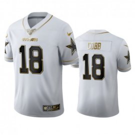 Dallas Cowboys #18 Randall Cobb Mens Nike White Golden Edition Vapor Limited NFL 100 Jersey