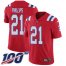 Nike New England Patriots #21 Adrian Phillips Red Alternate Mens Stitched NFL 100th Season Vapor Untouchable Limited Jersey