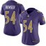 Nike Baltimore Ravens #54 Tyus Bowser Purple Womens Stitched NFL Limited Rush Jersey