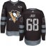 Adidas Pittsburgh Penguins #68 Jaromir Jagr Black 1917-2017 100th Anniversary Stitched NHL Jersey