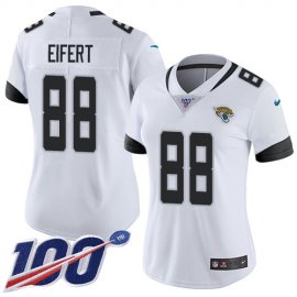 Nike Jacksonville Jaguars #88 Tyler Eifert White Womens Stitched NFL 100th Season Vapor Untouchable Limited Jersey