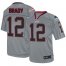 Nike New England Patriots #12 Tom Brady Lights Out Grey Mens Stitched NFL Elite Jersey