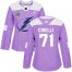 Adidas Tampa Bay Lightning #71 Anthony Cirelli Purple Authentic Fights Cancer Womens 2020 Stanley Cup Champions Stitched NHL Jersey