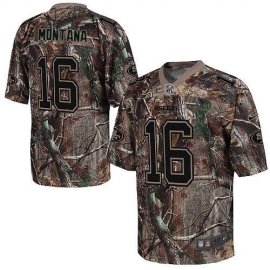Nike San Francisco 49ers #16 Joe Montana Camo Mens Stitched NFL Realtree Elite Jersey