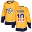 Adidas Nashville Predators #10 Colton Sissons Yellow Home Authentic USA Flag Stitched NHL Jersey