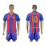 Barcelona #10 Messi Home With Blue Shorts Soccer Club Jersey