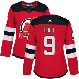Adidas New Jersey Devils #9 Taylor Hall Red Home Authentic Womens Stitched NHL Jersey