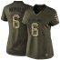 Nike Cleveland Browns #6 Baker Mayfield Green Womens Stitched NFL Limited 2015 Salute to Service Jersey