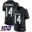 Nike New York Jets #14 Sam Darnold Black Alternate Mens Stitched NFL 100th Season Vapor Limited Jersey