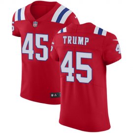 Nike New England Patriots #45 Donald Trump Red Alternate Mens Stitched NFL Vapor Untouchable Elite Jersey