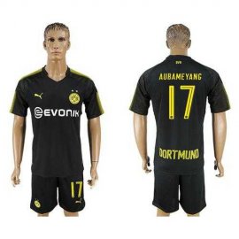 Dortmund #17 Aubameyang Away Soccer Club Jersey
