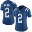 Indianapolis Colts #2 Carson Wentz Royal Blue Team Color Womens Stitched NFL Vapor Untouchable Limited Jersey
