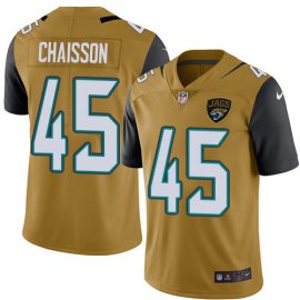 Nike Jacksonville Jaguars #45 KLavon Chaisson Gold Mens Stitched NFL Limited Rush Jersey