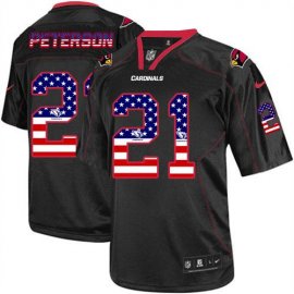 Nike Arizona Cardinals #21 Patrick Peterson Black Mens Stitched NFL Elite USA Flag Fashion Jersey