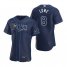 Tampa Bay Rays #8 Brandon Lowe Mens Nike Navy Alternate 2020 Authentic Team MLB Jersey