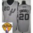 San Antonio Spurs 20 Manu Ginobili Grey Revolution 30 2013 Finals Patch NBA Jerseys Cheap