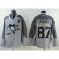 Pittsburgh Penguins #87 Sidney Crosby Charcoal Cross Check Fashion Stitched NHL Jersey