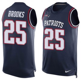 Nike New England Patriots #25 Terrence Brooks Navy Blue Team Color Mens Stitched NFL Limited Tank Top Jersey