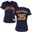 Houston Astros #35 Justin Verlander Navy Blue 2018 Gold Program Cool Base Womens Stitched MLB Jersey