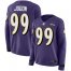 Nike Baltimore Ravens #99 Matthew Judon Purple Team Color Womens Stitched NFL Limited Therma Long Sleeve Jersey