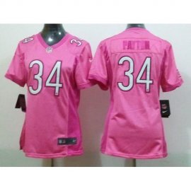 Nike Chicago Bears #34 Walter Payton Pink Womens Be Luvd Stitched NFL Elite Jersey