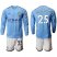 Manchester City #25 Fernandinho Home Long Sleeves Soccer Club Jersey