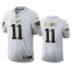 New England New England Patriots #11 Julian Edelman Mens Nike White Golden Edition Vapor Limited NFL 100 Jersey