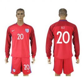 England #20 ALI Away Long Sleeves Soccer Country Jersey