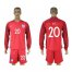 England #20 ALI Away Long Sleeves Soccer Country Jersey