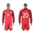 England #20 ALI Away Long Sleeves Soccer Country Jersey