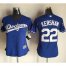 Los Angeles Dodgers #22 Clayton Kershaw Blue Alternate 2018 World Series Womens Stitched MLB Jersey