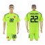 Colombia #22 CASTELLANOS Fluorescent Green Goalkeeper 2018 FIFA World Cup Soccer Jersey