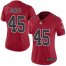 Nike Atlanta Falcons #45 Deion Jones Red Womens Stitched NFL Limited Rush Jersey