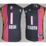 Miami Heat 1 Chris Bosh Black ABA Hardwood Classic Swingman Jersey Cheap