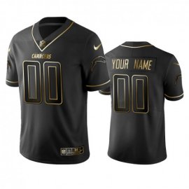 Chargers Custom Mens Stitched NFL Vapor Untouchable Limited Black Golden Jersey