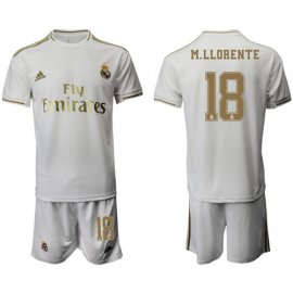 Real Madrid #18 M.LLORENTE White Home Soccer Club Jersey