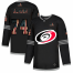 Carolina Hurricanes #74 Jaccob Slavin Adidas Mens Black USA Flag Limited NHL Jersey