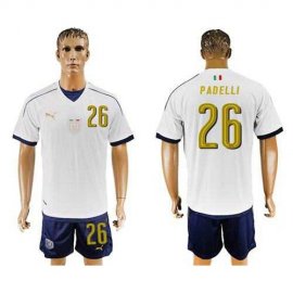 Italy #26 Padelli Away Soccer Country Jersey