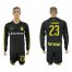 Dortmund #23 Kagawa Away Long Sleeves Soccer Club Jersey