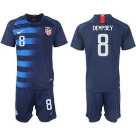 USA #8 Dempsey Away Soccer Country Jersey