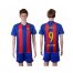 Barcelona #9 Suarez Home With Blue Shorts Soccer Club Jersey