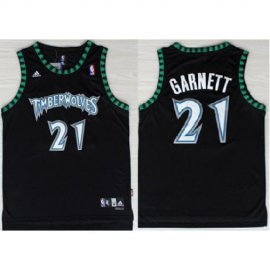 Minnesota Timberwolves 21 Kevin Garnett Black Swingman NBA Jerseys Cheap